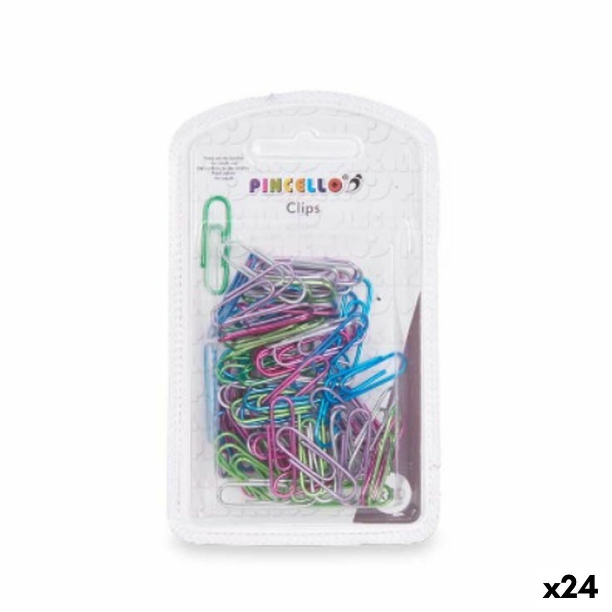 Clips Pincello 384 Multicolour Metal Small (24 Units) Clips Pincello 384 Multicolour Metal Small (24 Units)