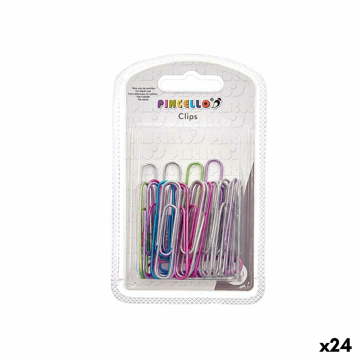 Clips Pincello 386 Multicolour Metal Large (24 Units) Clips Pincello 386 Multicolour Metal Large (24 Units)