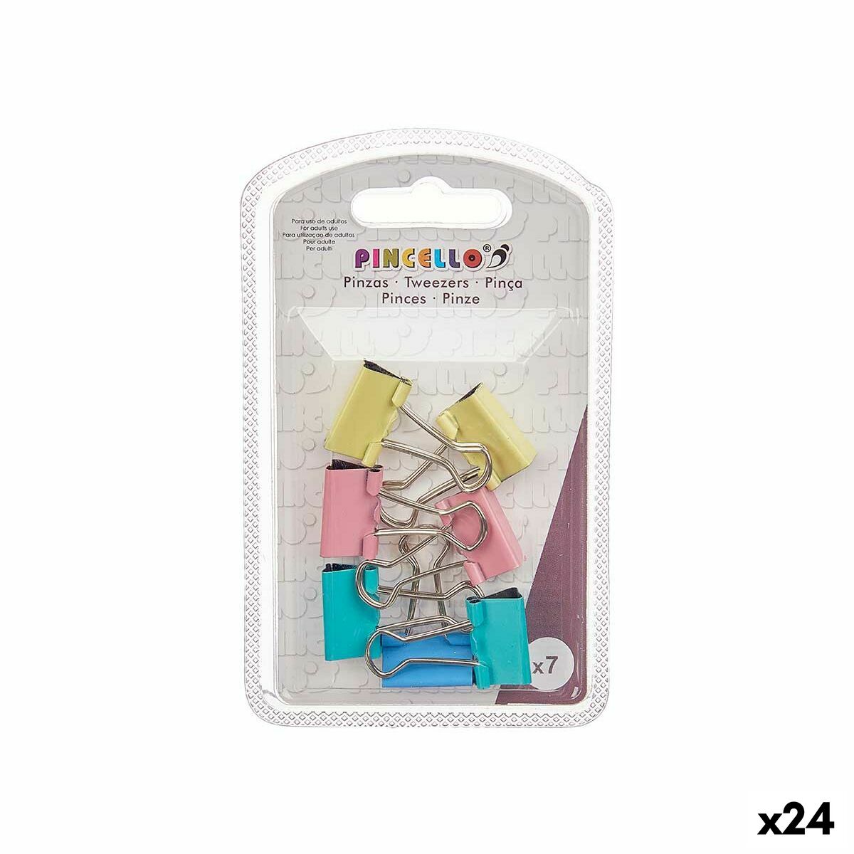 Clamps Pincello 387 Multicolour Metal Clip Small (24 Units) Clamps Pincello 387 Multicolour Metal Clip Small (24 Units)