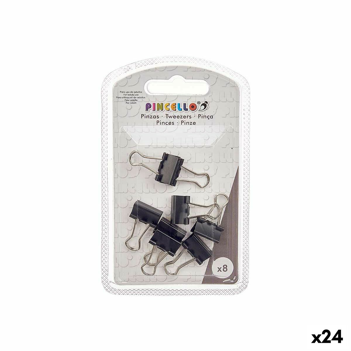 Clamps Pincello 390 Black Metal Clip Small (24 Units) Clamps Pincello 390 Black Metal Clip Small (24 Units)
