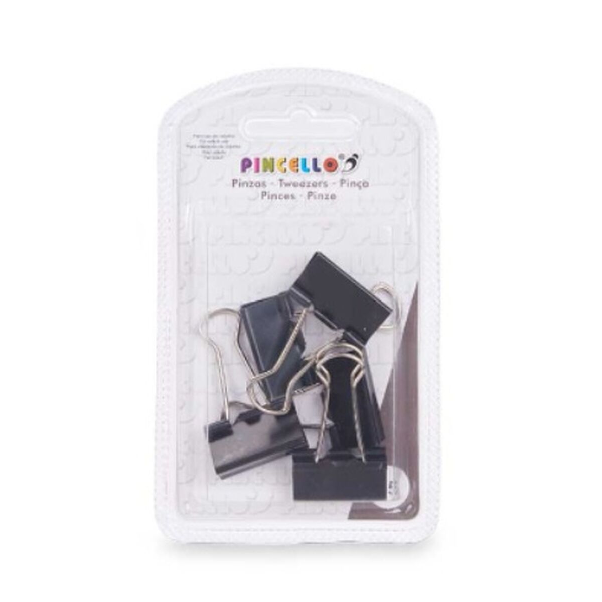 Clamps Pincello 391 Black Metal Clip Medium (24 Units)