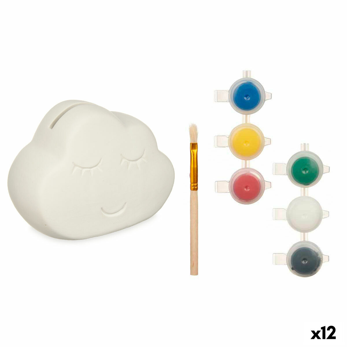 Paint Your Own Money Box Pincello BS2661 White 12,3 x 9,4 x 9 cm Clouds (12 Units) Paint Your Own Money Box Pincello BS2661 White 12,3 x 9,4 x 9 cm Clouds (12 Units)