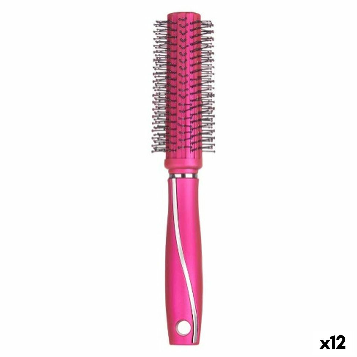 Round Brush Berilo 354 Fuchsia Silicone Plastic (12 Units) Round Brush Berilo 354 Fuchsia Silicone Plastic (12 Units)
