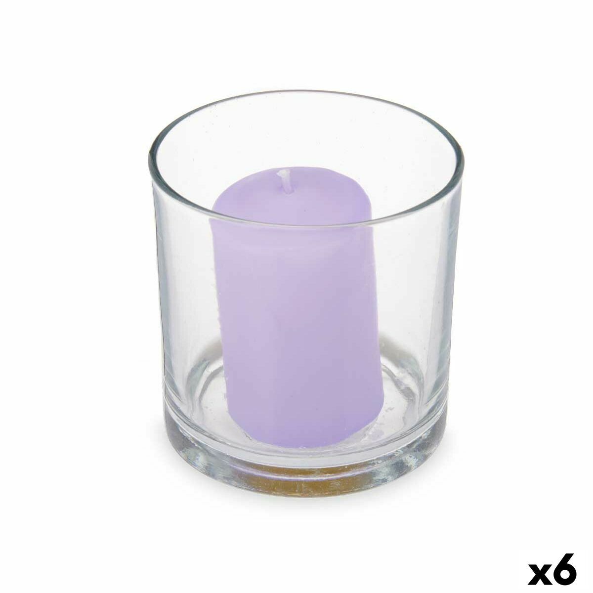 Scented Candle Acorde 2-B-AR Lavendar Glass (6 Units) Scented Candle Acorde 2-B-AR Lavendar Glass (6 Units)