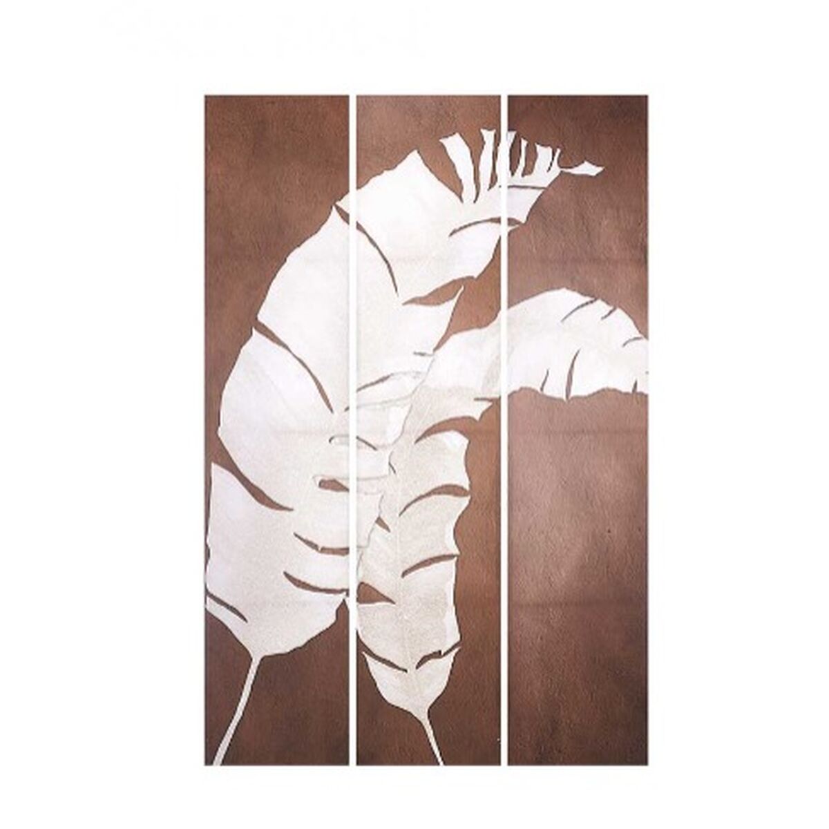 Folding screen White Brown Canvas 122 x 2,5 x 180 cm Folding screen White Brown Canvas 122 x 2,5 x 180 cm