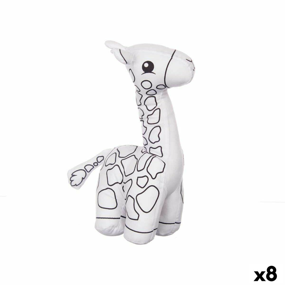 Colouring Plush Pincello ST448 White Black Cloth 17 x 22 x 9 cm Giraffe (8 Units) Colouring Plush Pincello ST448 White Black Cloth 17 x 22 x 9 cm Giraffe (8 Units)