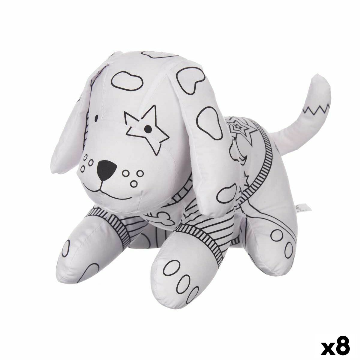 Colouring Plush Pincello ST341 White Black Cloth 13 x 14 x 20 cm Dog (8 Units) Colouring Plush Pincello ST341 White Black Cloth 13 x 14 x 20 cm Dog (8 Units)