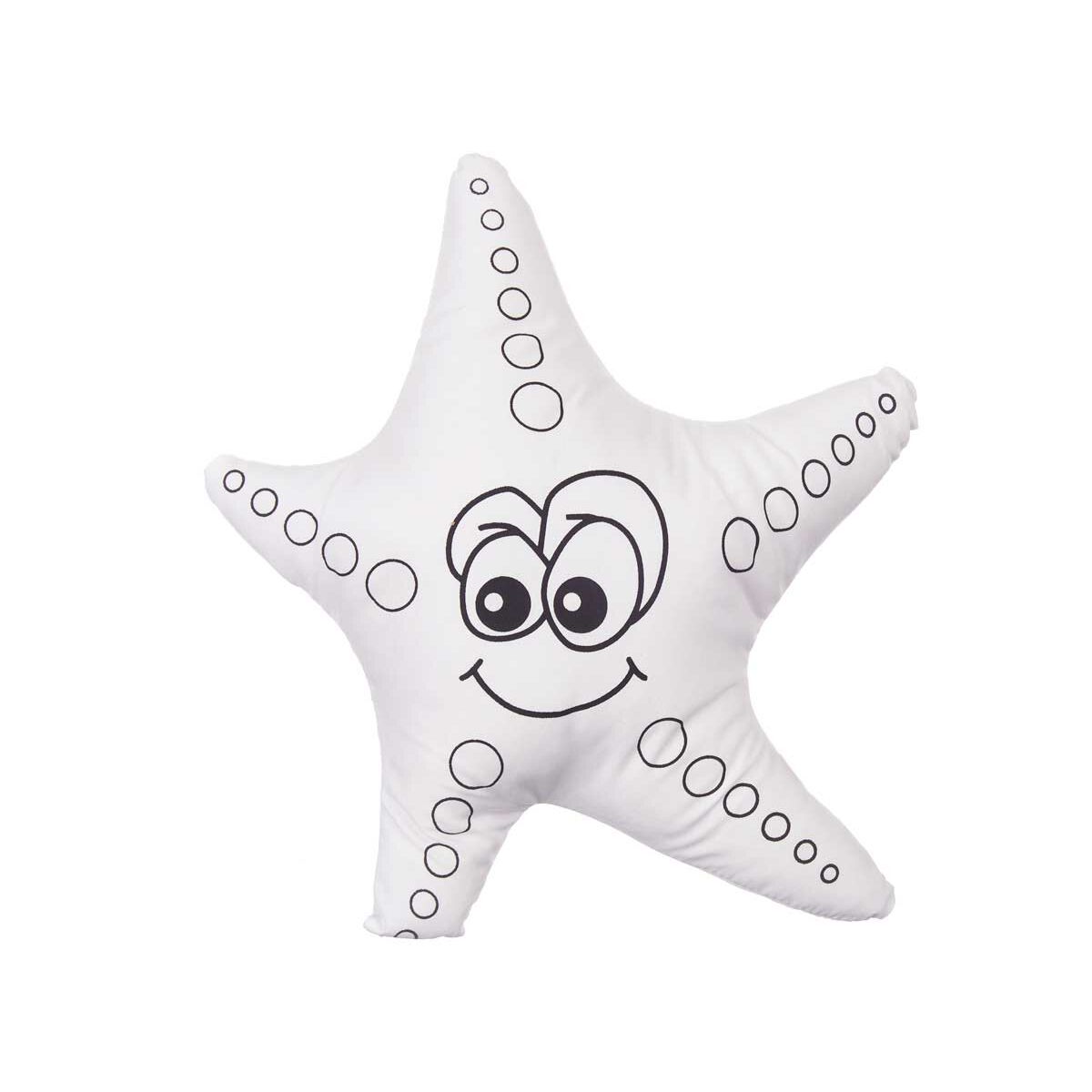 Colouring Plush Pincello ST371 White Black Cloth 26 x 26 x 8 cm Starfish (8 Units)