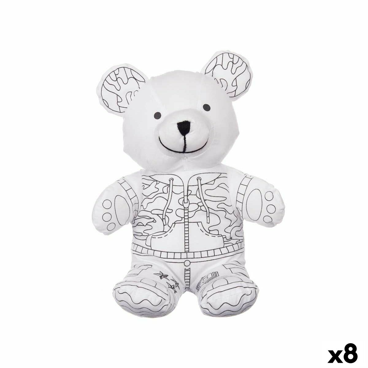 Colouring Plush Pincello ST339 White Black Cloth 17 x 21 x 12 cm Bear (8 Units) Colouring Plush Pincello ST339 White Black Cloth 17 x 21 x 12 cm Bear (8 Units)