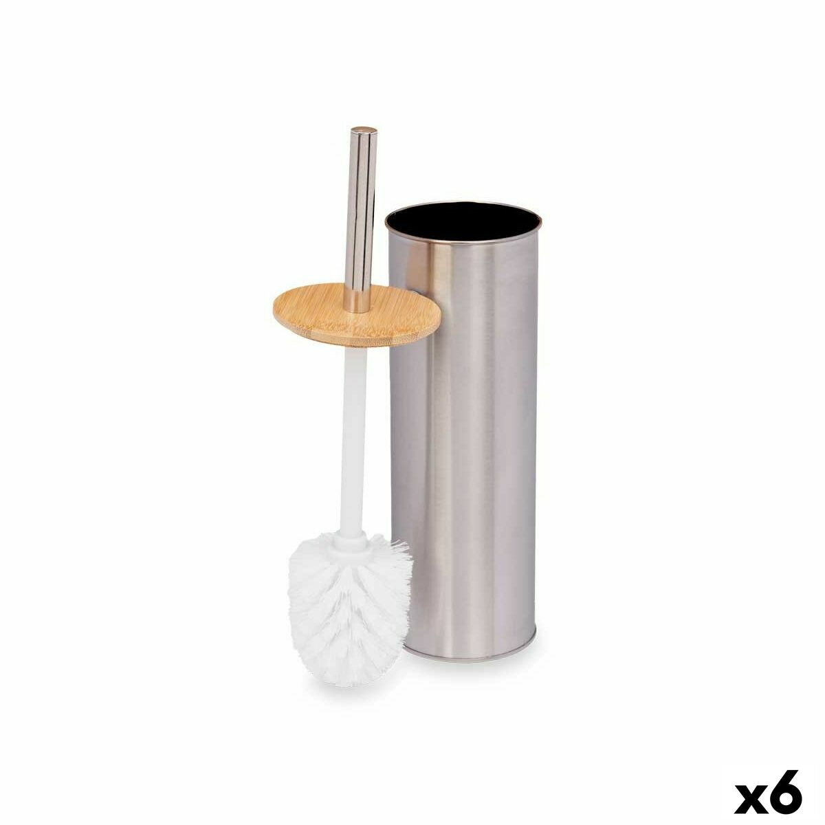 Toilet Brush Berilo B1041SW Silver Bamboo Stainless steel 9,5 x 27,5 x 9,5 cm (6 Units) Toilet Brush Berilo B1041SW Silver Bamboo Stainless steel 9,5 x 27,5 x 9,5 cm (6 Units)
