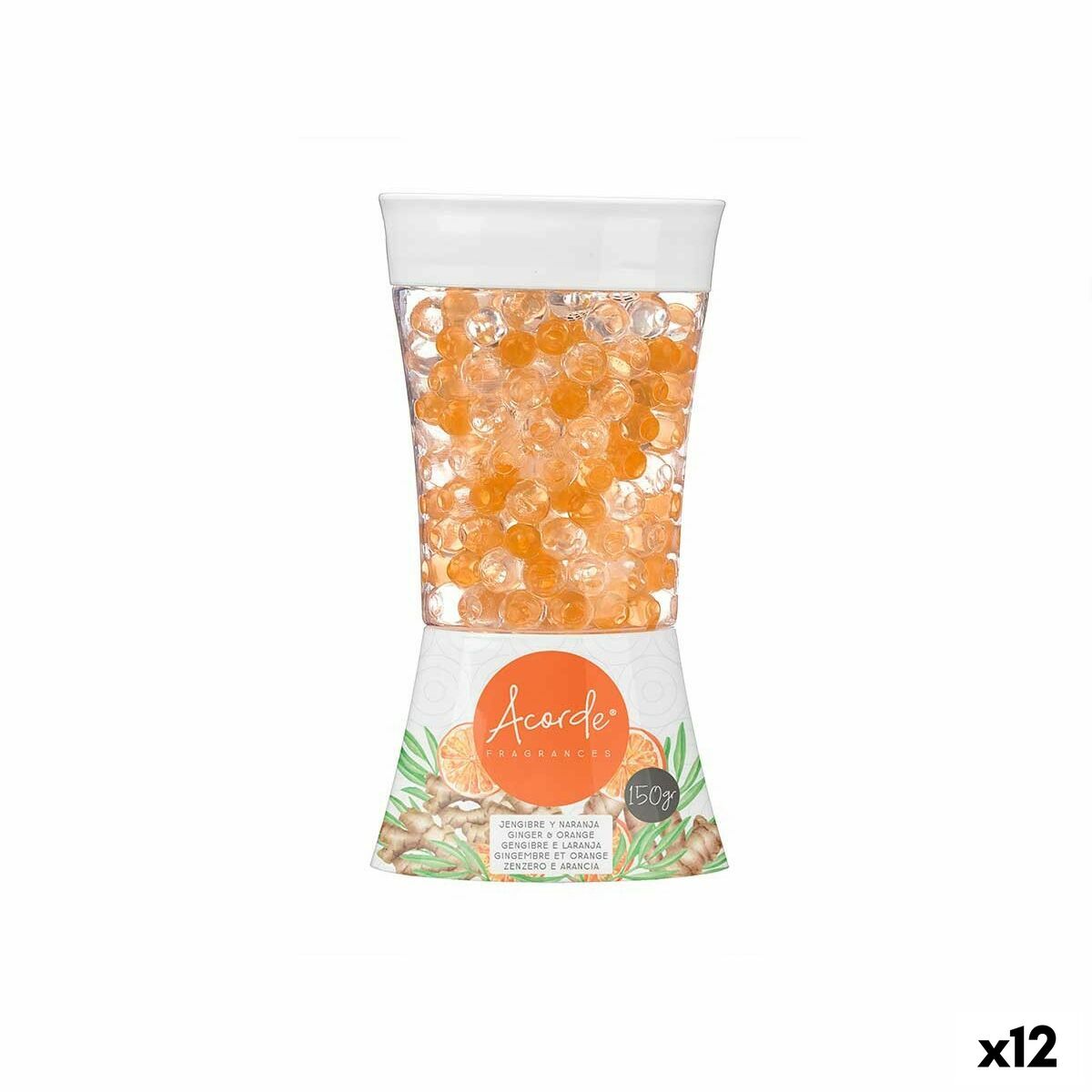 Air Freshener Acorde F-612 Orange Ginger 150 g Gel (12 Units) Air Freshener Acorde F-612 Orange Ginger 150 g Gel (12 Units)