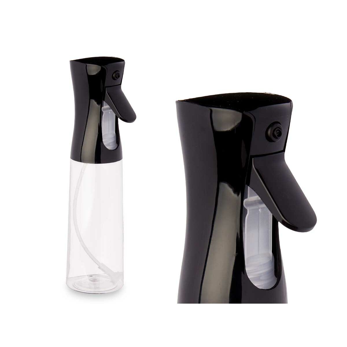 Oil or Vinegar Spray Bottle Kinvara 23HD062106 Black Transparent Polyethylene polypropylene polystyrene PET 300 ml 8 x 24 x 6 cm