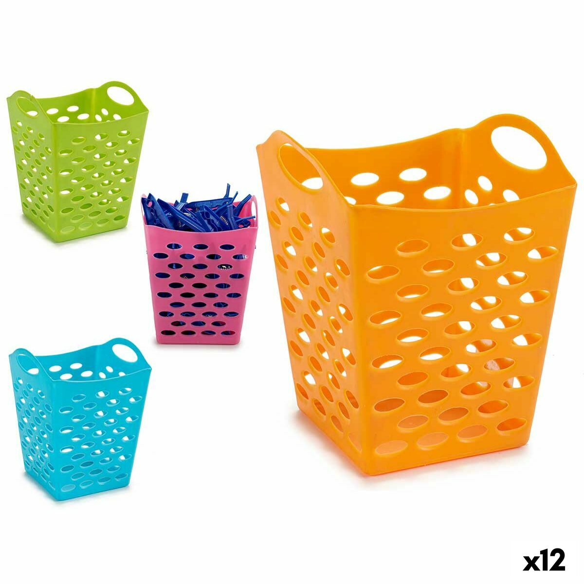 Peg Basket Polyethylene 13 x 17 x 13 cm (12 Units) Peg Basket Polyethylene 13 x 17 x 13 cm (12 Units)