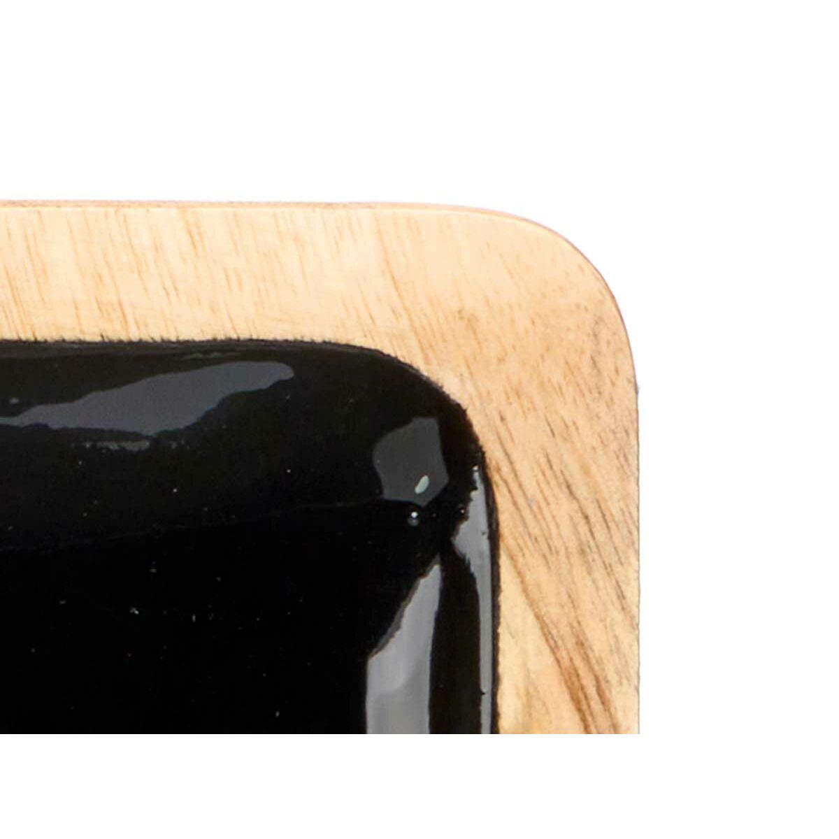 Tray with Compartments MALI-941 B Black 46 x 3 x 17 cm (6 Units)