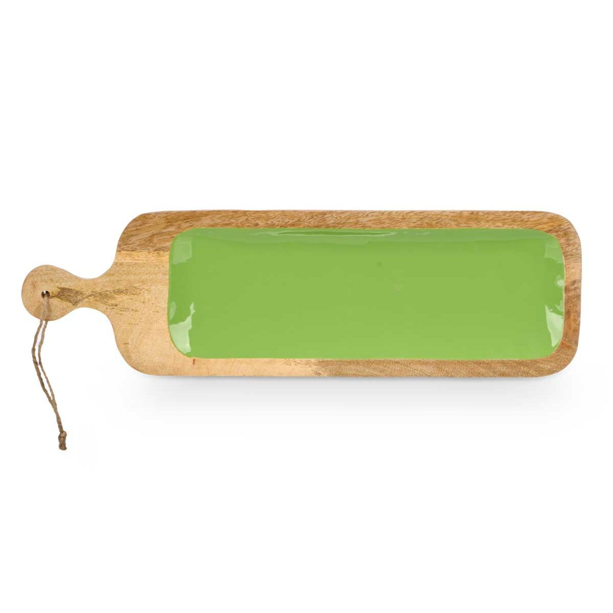 Snack tray MALI-798 G Green 50,7 x 3 x 14 cm (6 Units)