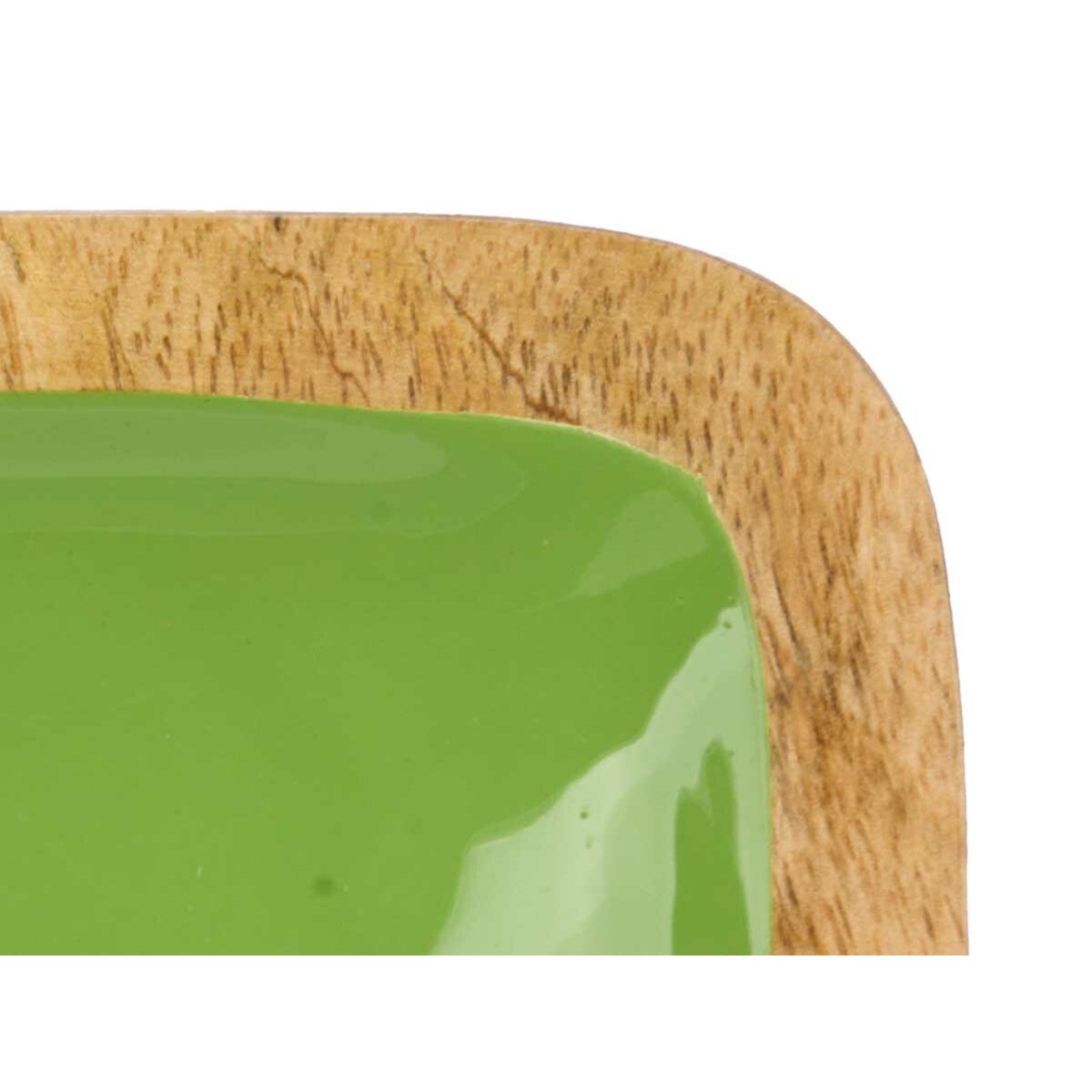 Tray with Compartments MALI-991 G Green 31 x 3 x 3 cm (6 Units)
