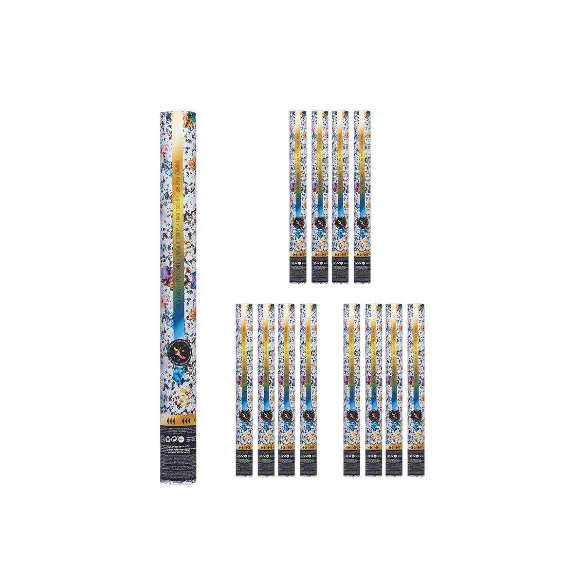 Confetti cannon XZY99A-50 Multicolour Paper Cardboard Plastic 5 x 49 x 5 cm (12 Units)