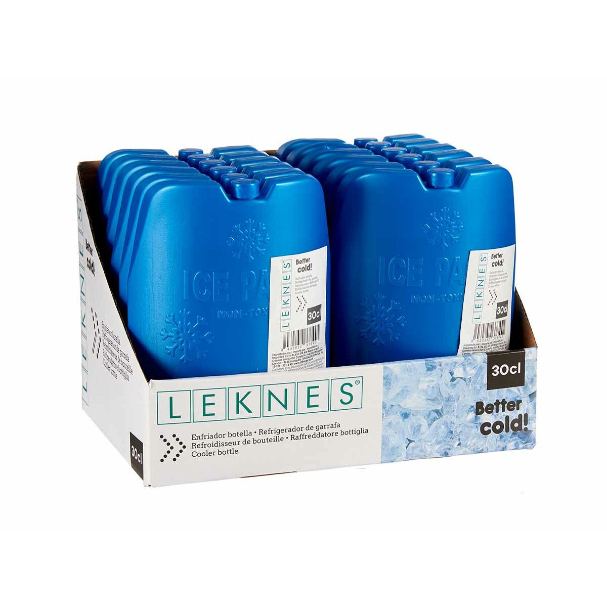 Bottle Cooler Leknes TK22300 Blue Polyethylene 300 ml 12 x 17 x 4,5 cm (12 Units)