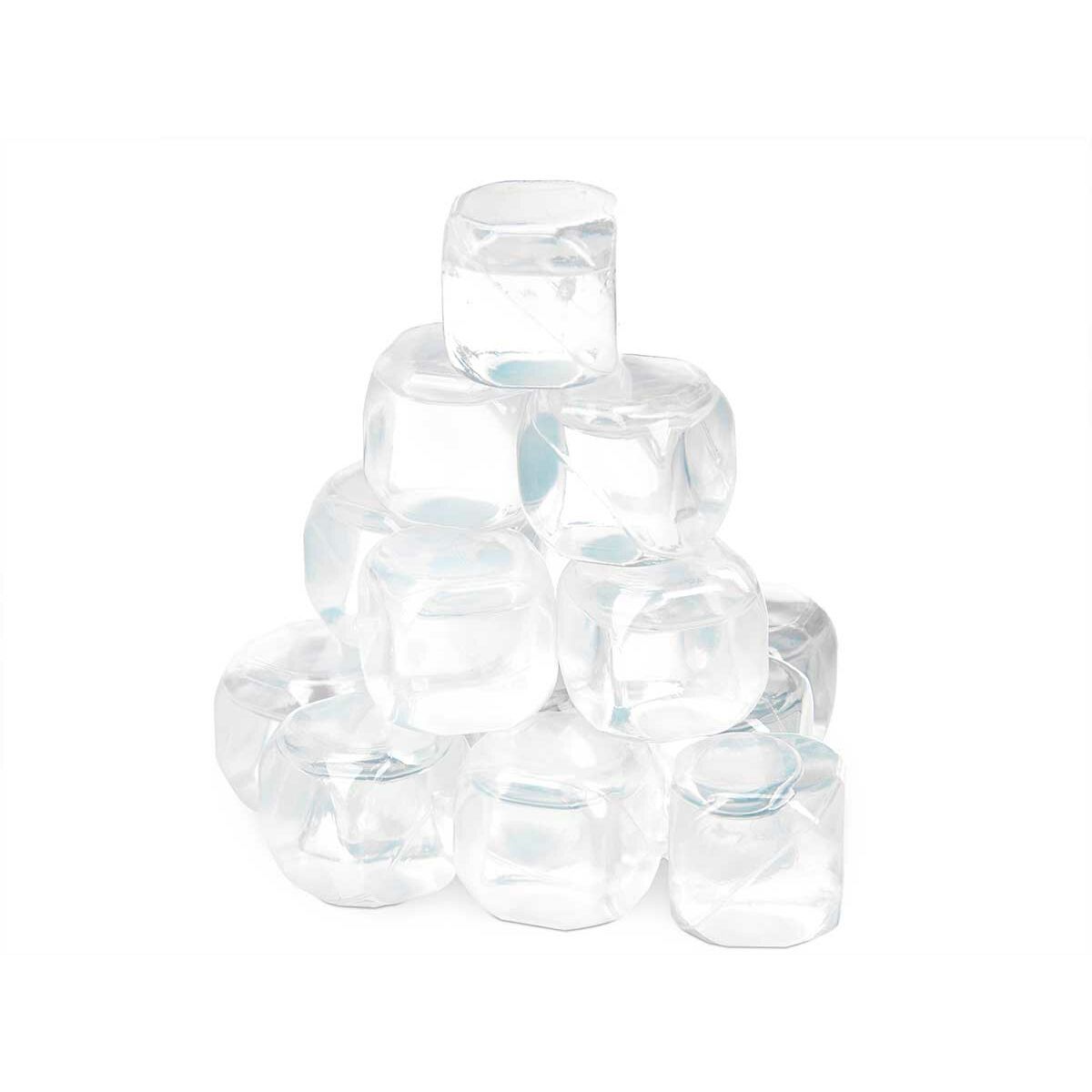 Reusable cooling cubes Leknes TK22008 Transparent Polyethylene Distilled water 6,5 x 16 x 6,5 cm 18 Pieces (12 Units)