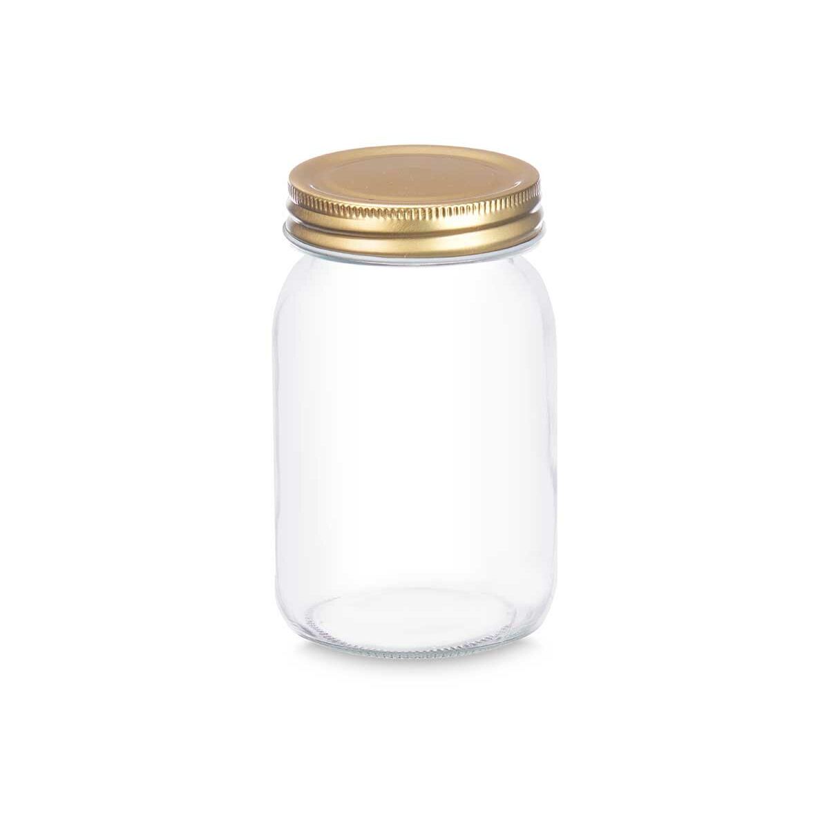 Jar Vivalto CWDH03-8PK Transparent Golden 500 ml (8 Units)