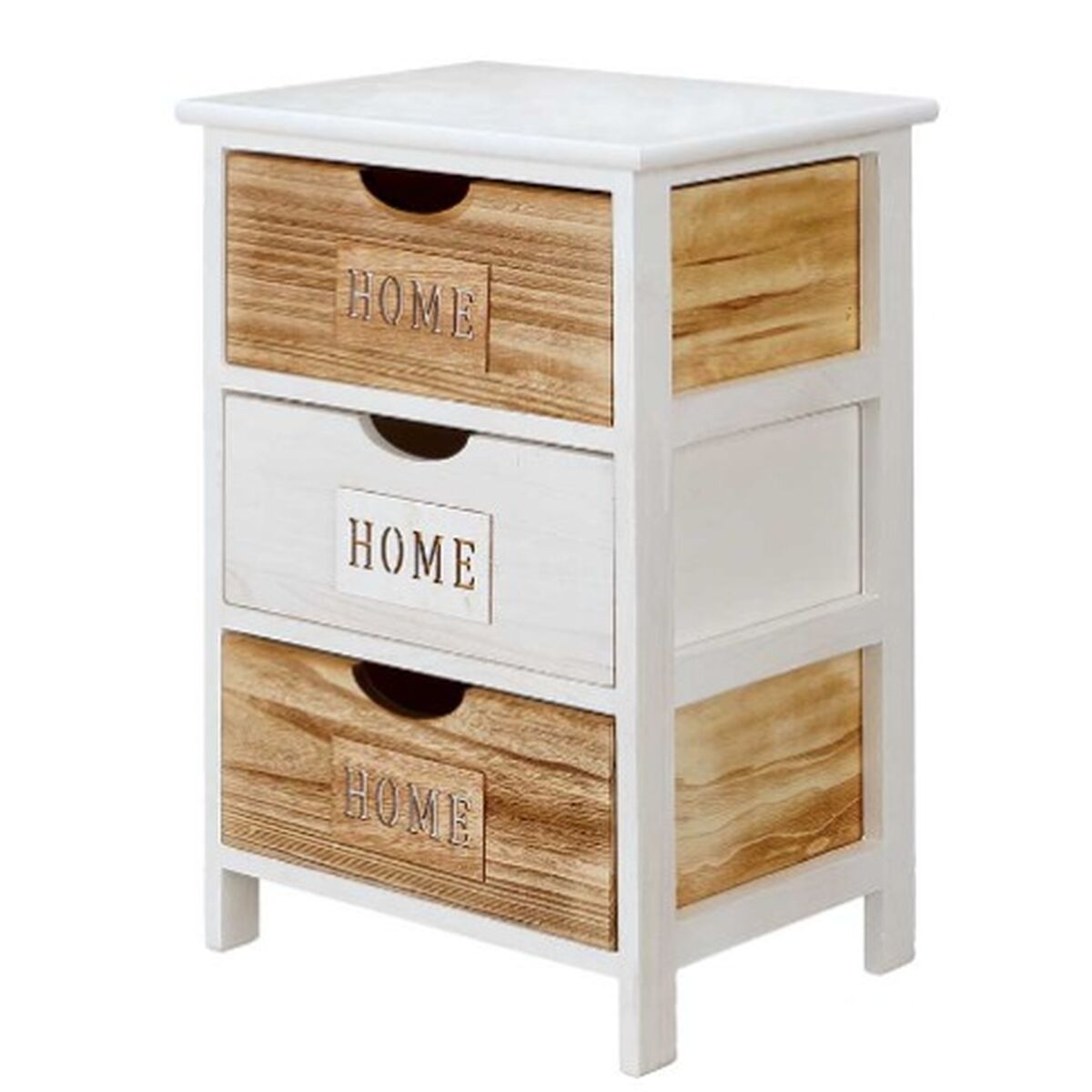 Chest of drawers Gift Decor HW6650-3D Home White Brown 40 x 58,5 x 29 cm Chest of drawers Gift Decor HW6650-3D Home White Brown 40 x 58,5 x 29 cm