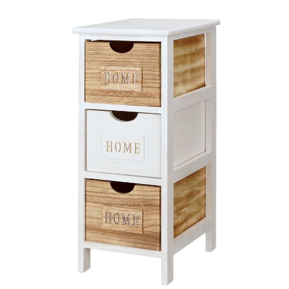 Chest of drawers Gift Decor HW6650B-3D Home White Brown 26 x 63 x 32 cm Chest of drawers Gift Decor HW6650B-3D Home White Brown 26 x 63 x 32 cm