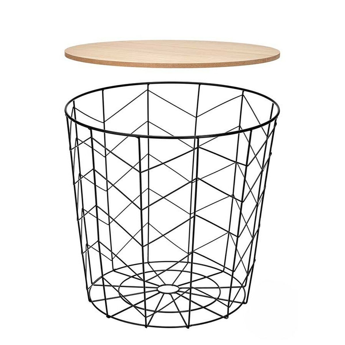 Side table Gift Decor Brown Black 39,5 x 37 x 39,5 cm (6 Units)