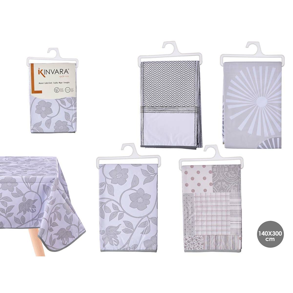 Tablecloth Kinvara Multicolour (24 Units)