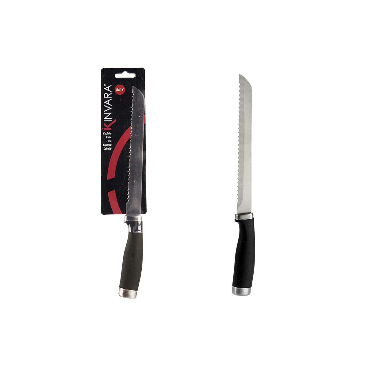 Serrated Knife Kinvara Stainless steel Plastic 20 cm (12 Units)