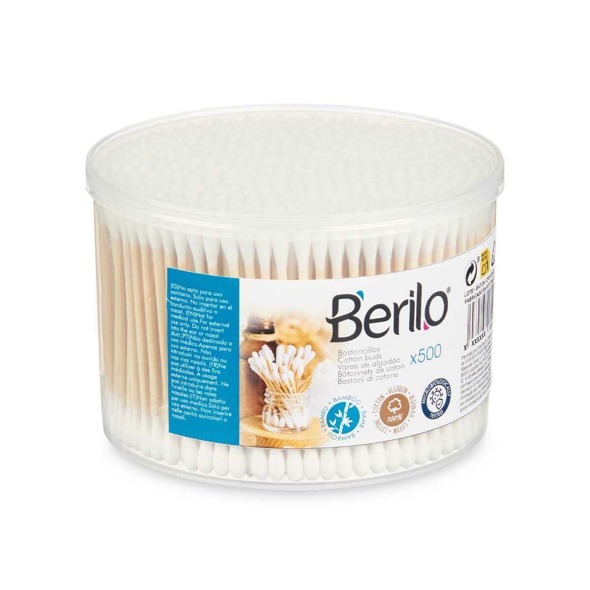 Cotton Buds Berilo Cotton Bamboo 6 Units