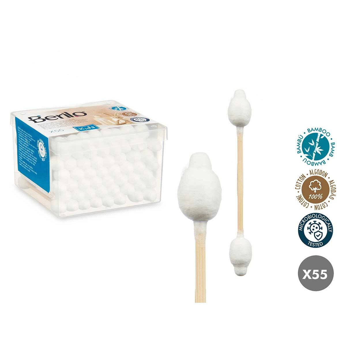 Cotton Buds Berilo Kids (12 Units)
