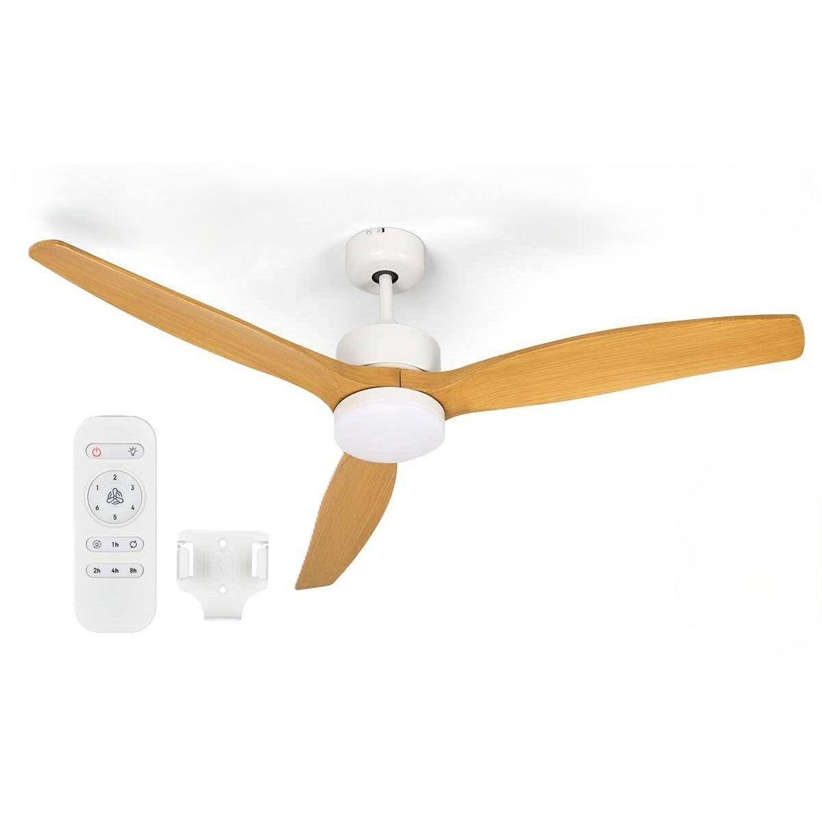 Ceiling Fan with Light Argon W-FC5288-3C1L W W-FC5288-3C1L W White Brown 40 W  132 cm