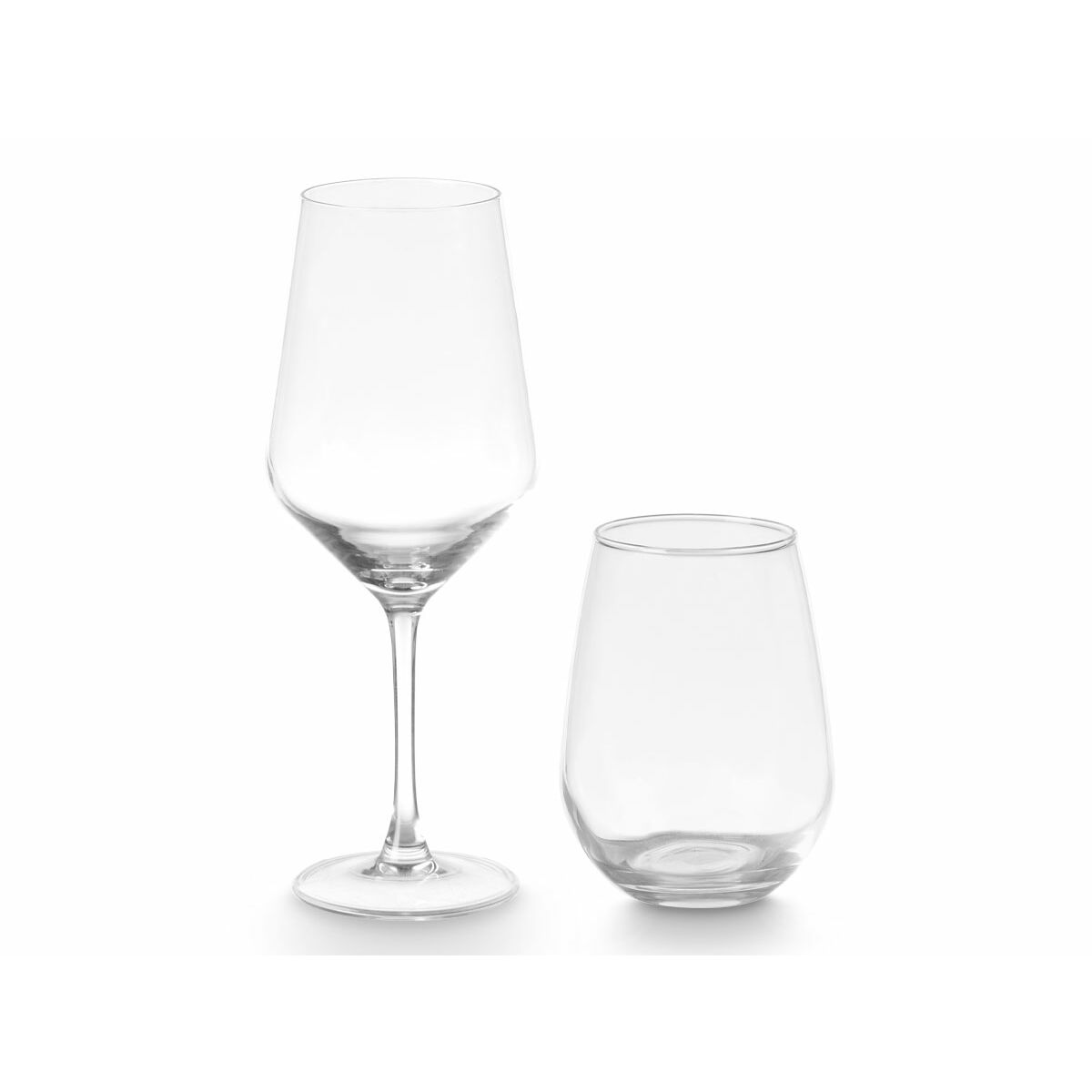 Glass and Wine Glass Set Vivalto Transparent Glass 8 Pieces (2 Units)