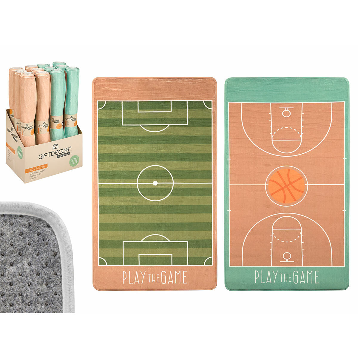 Playmat Gift Decor Sport 140 x 0,6 x 80 cm Multicolour (12 Units)