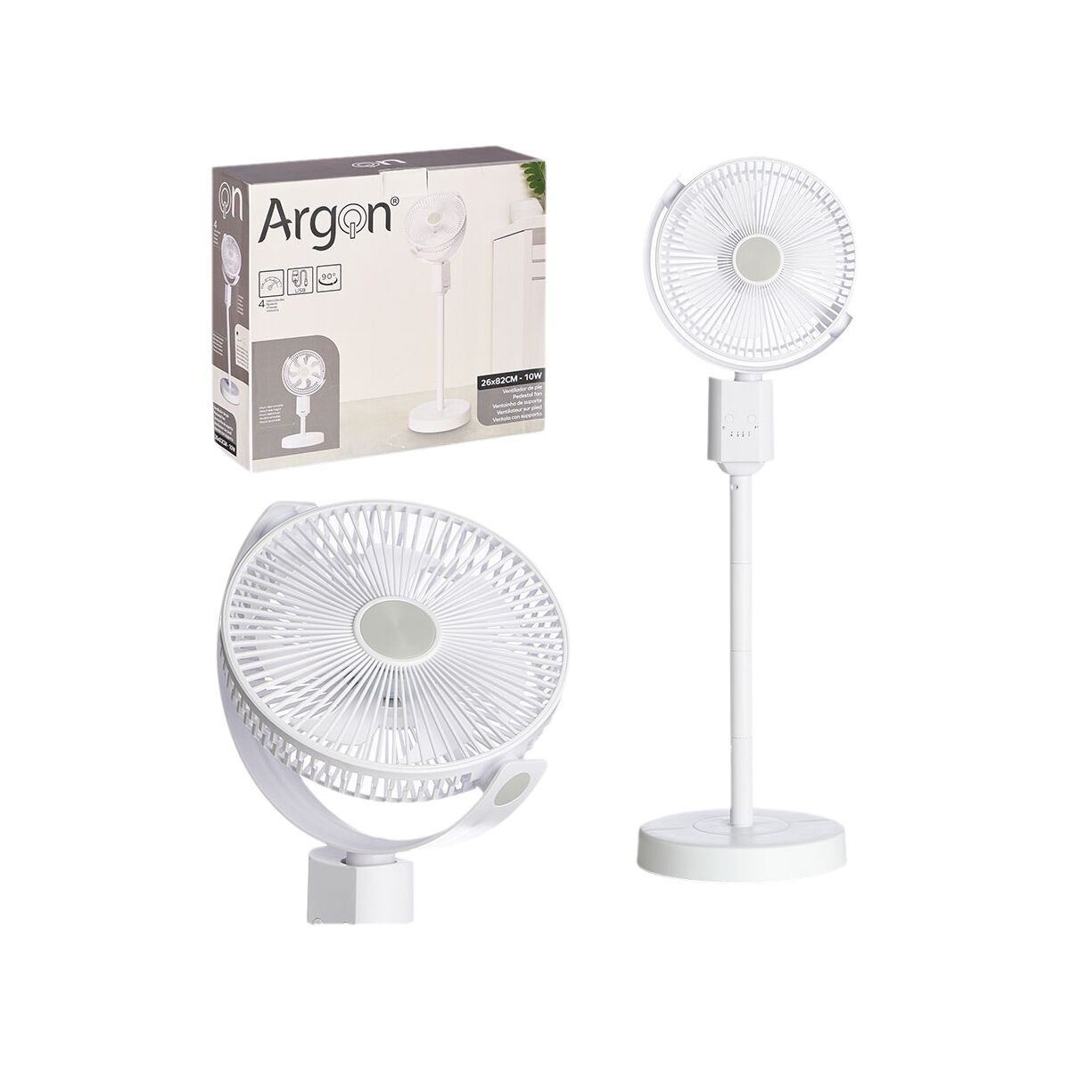 Freestanding Fan Argon 5080-1 5080-1 White 10 W