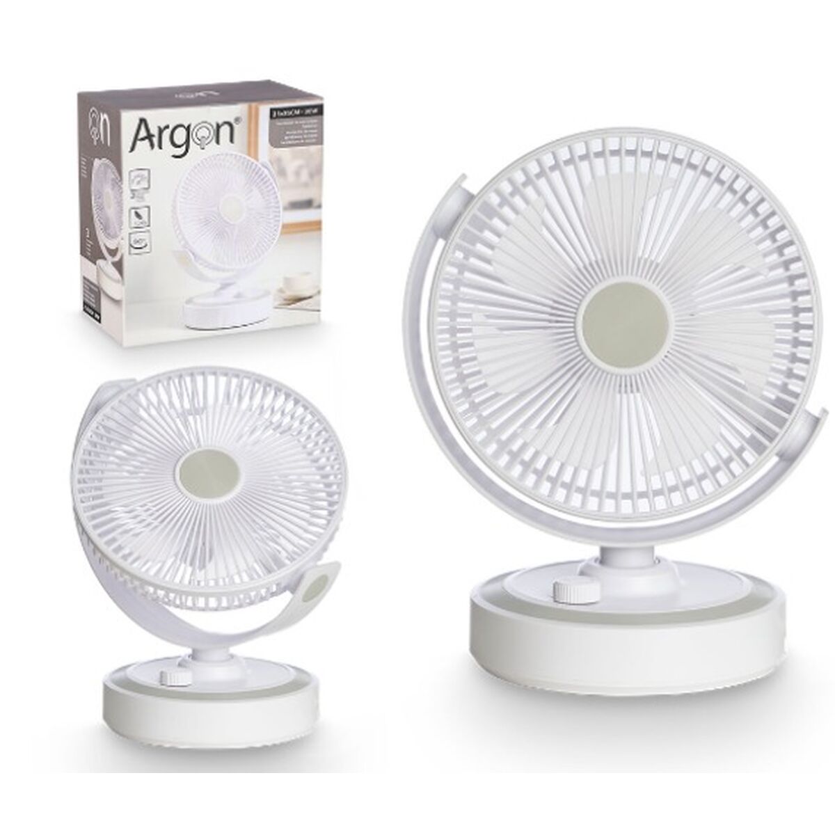 Table Fan Argon HJ-180-10 HJ-180-10 White 30 W 21 x 28 x 32,5 cm