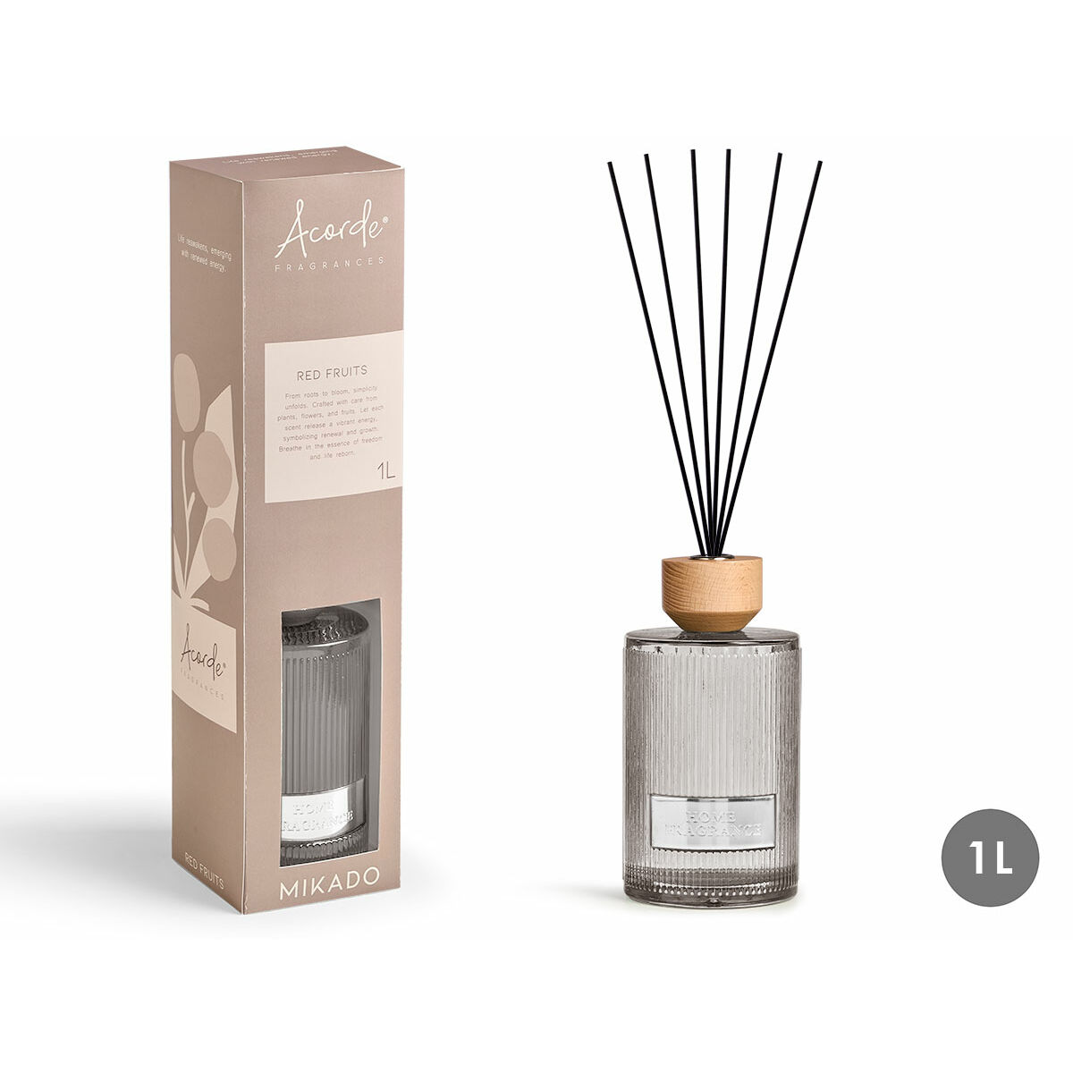 Perfume Sticks Acorde RED FRUITS 1 L (4 Units)