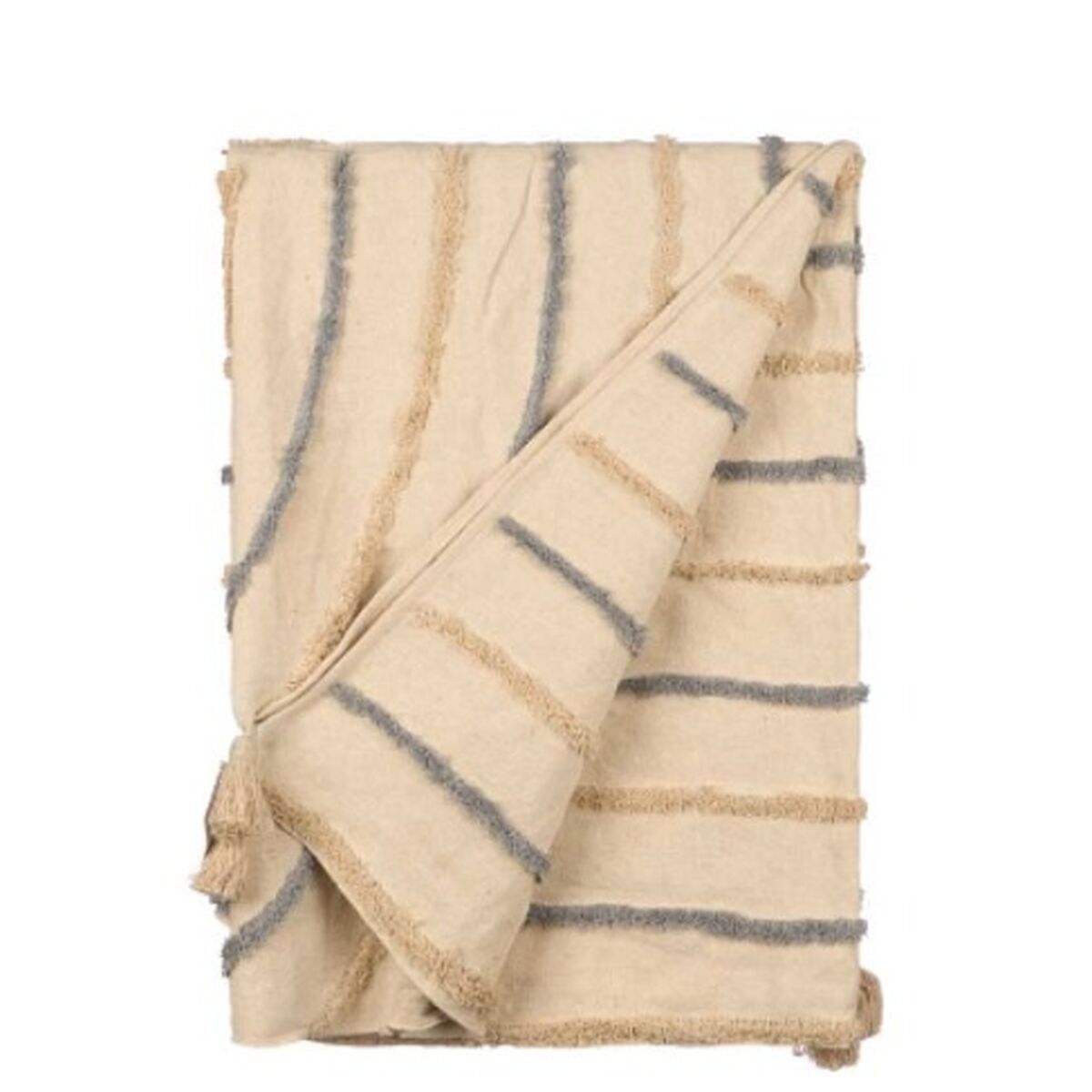 Bedspread (quilt) Gift Decor Grey 220 x 150 cm Stripes (9Units)