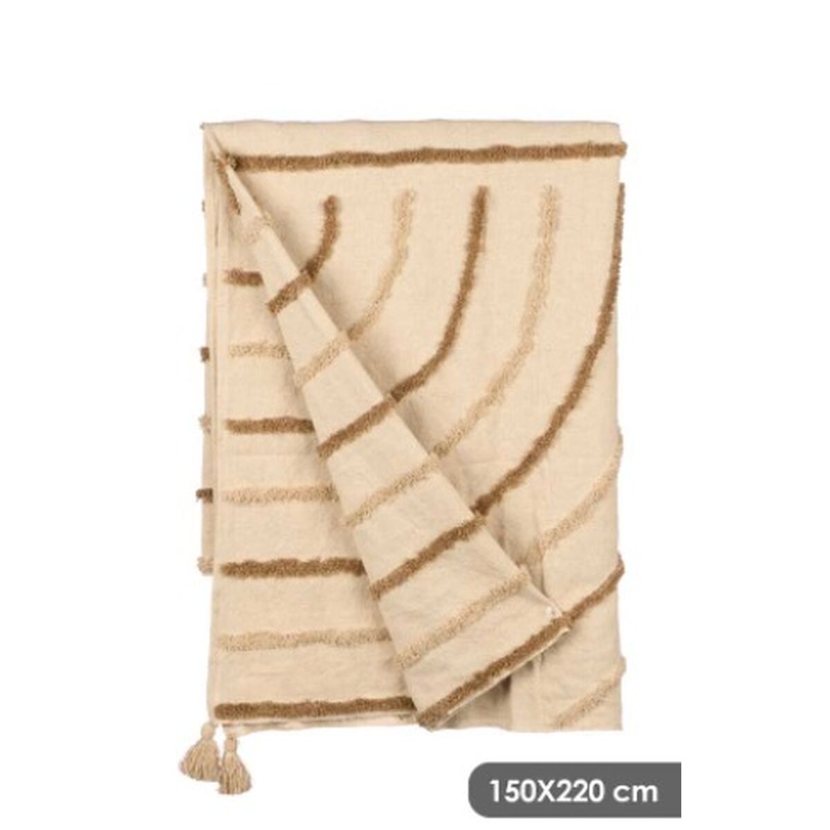 Bedspread (quilt) Gift Decor Brown 220 x 150 cm Stripes (9Units)