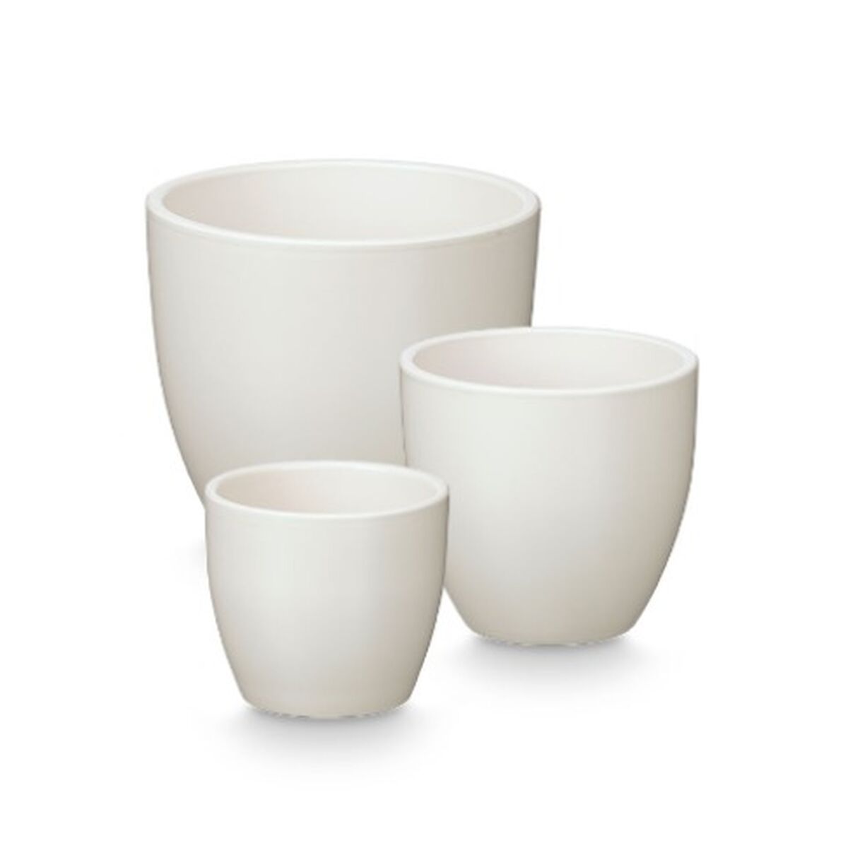 Set of pots Ibergarden White Clay  14 cm  22 cm  17 cm 3 Pieces Set of pots Ibergarden White Clay  14 cm  22 cm  17 cm 3 Pieces