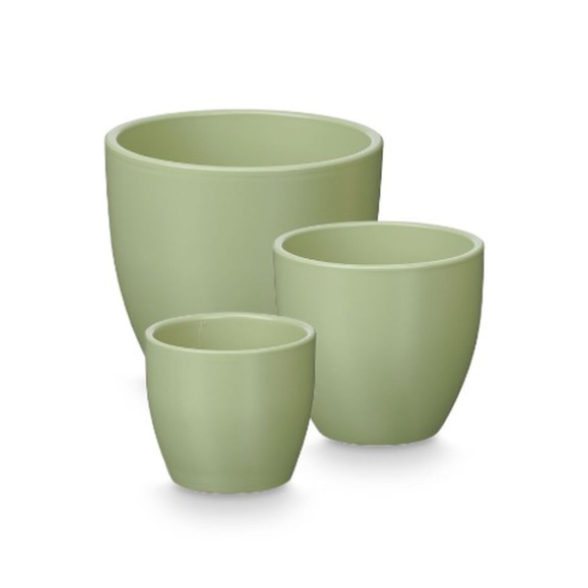 Set of pots Ibergarden Mint Clay  14 cm  22 cm  17 cm 3 Pieces