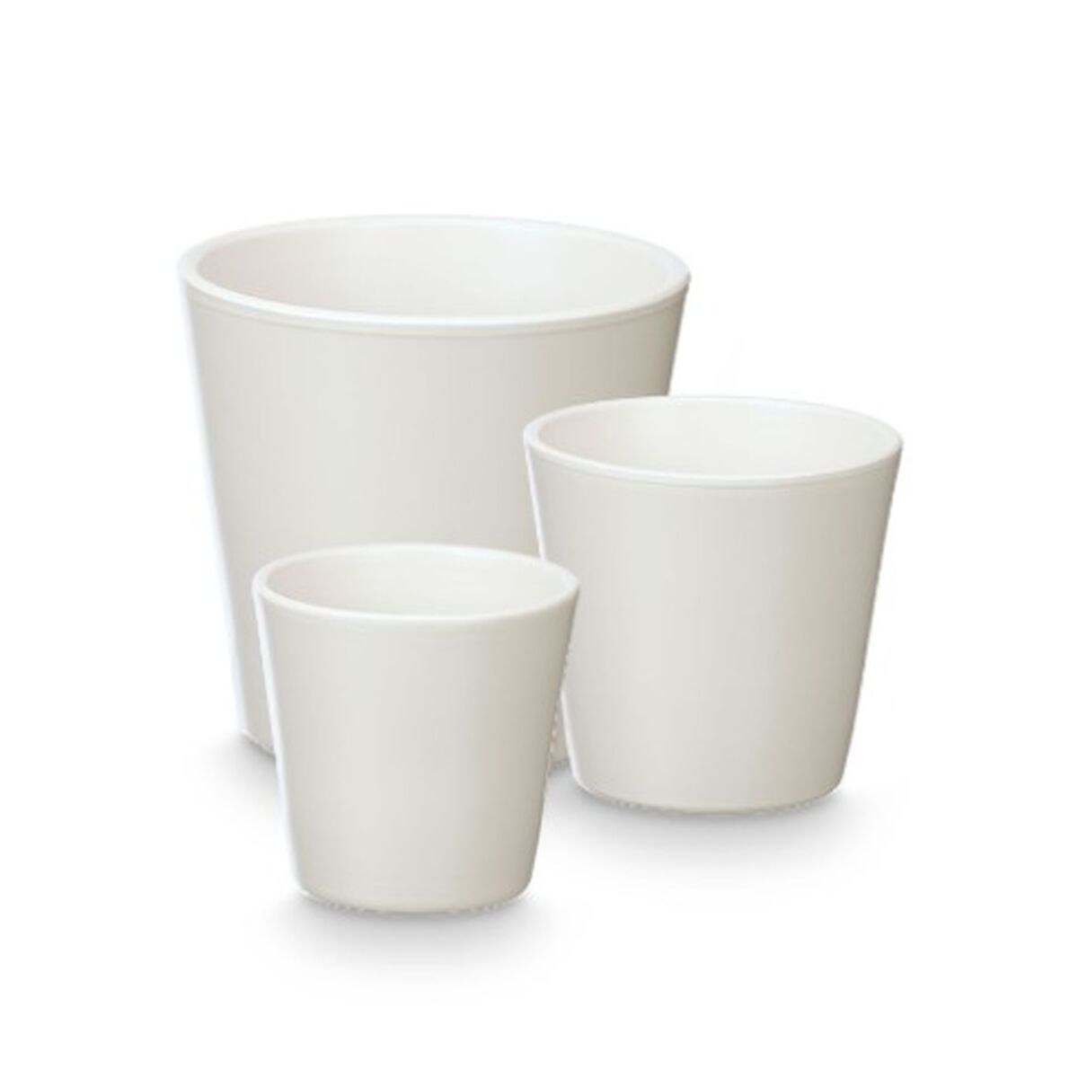 Set of pots Ibergarden White Clay  14 cm  22 cm  17 cm 3 Pieces