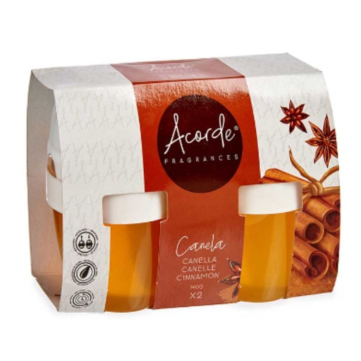 Air Freshener Set Acorde Cinnamon 2 Pieces (12 Units)