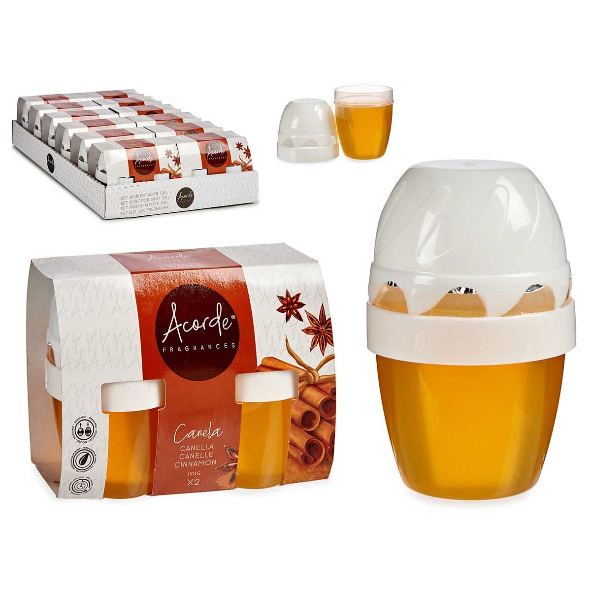 Air Freshener Set Acorde Cinnamon 2 Pieces (12 Units)