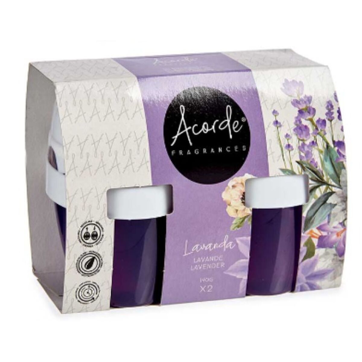 Air Freshener Set Acorde Lavendar 2 Pieces (12 Units)