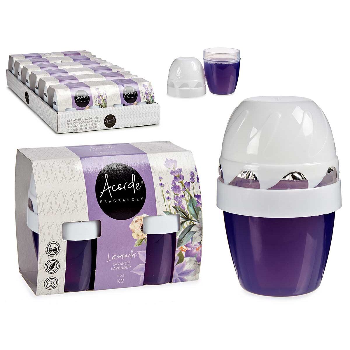 Air Freshener Set Acorde Lavendar 2 Pieces (12 Units)