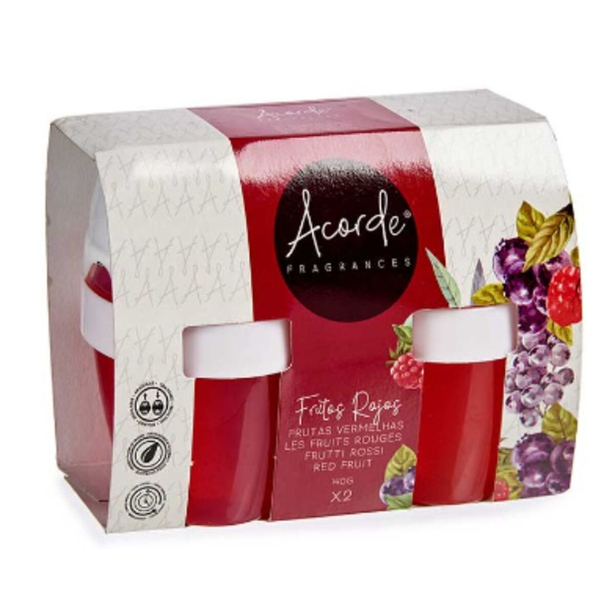 Air Freshener Set Acorde Red fruits 2 Pieces (12 Units)