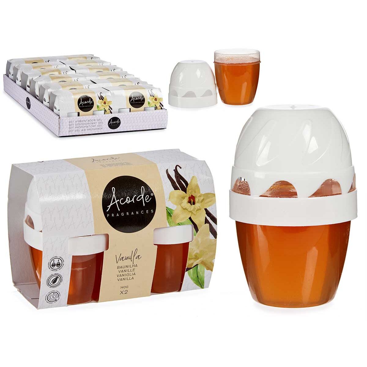 Air Freshener Set Acorde Vanilla 2 Pieces (12 Units)