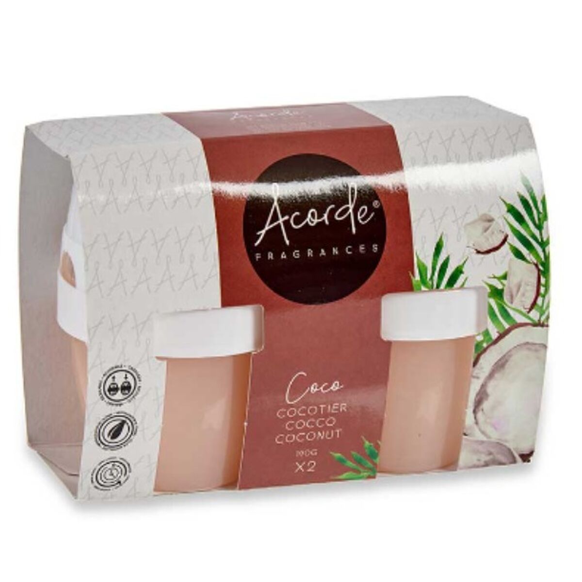 Air Freshener Set Acorde Coconut 2 Pieces (12 Units)