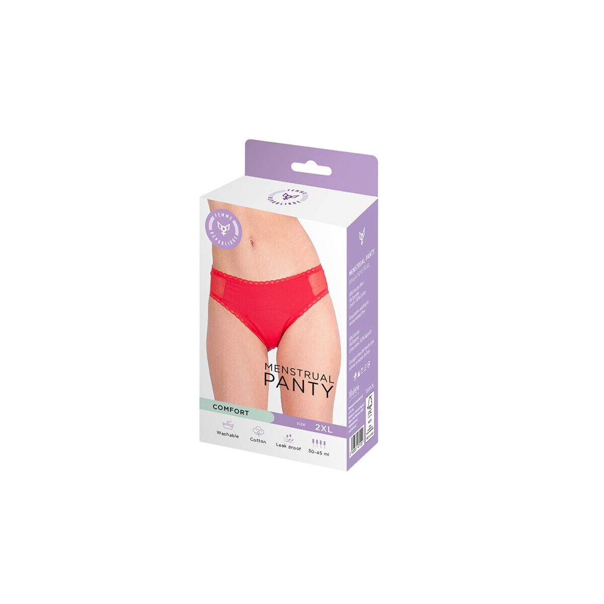 Menstrual panties Femme Republique Red Menstrual panties Femme Republique Red